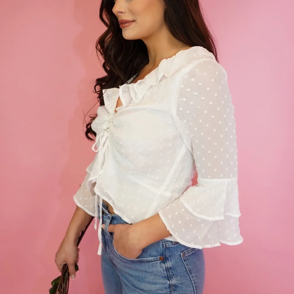Adelyn Rae Lace Ruffle Top - Picture 2 of 2